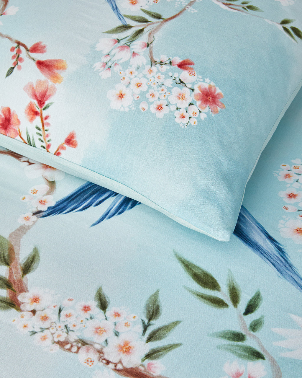 Soft Cotton with Digital Print Duvet Cover Set Turquoise (view 11)