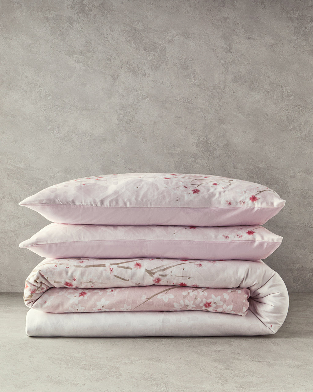 Jacquard Digital Soft Cotton Duvet Cover Set Pink (view 6)