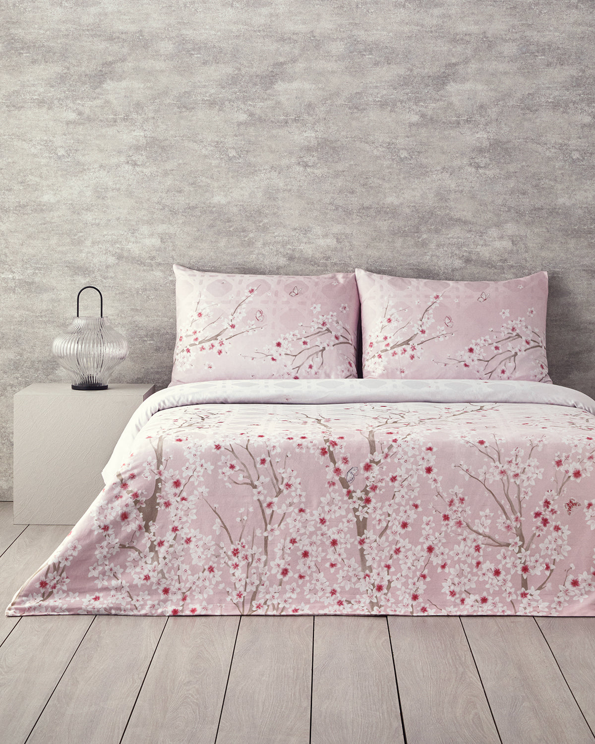 Jacquard Digital Soft Cotton Duvet Cover Set Pink (view 7)