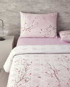 Jacquard Digital Soft Cotton Duvet Cover Set Pink (view 8)