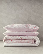 Jacquard Digital Soft Cotton Duvet Cover Set Pink (view 12)
