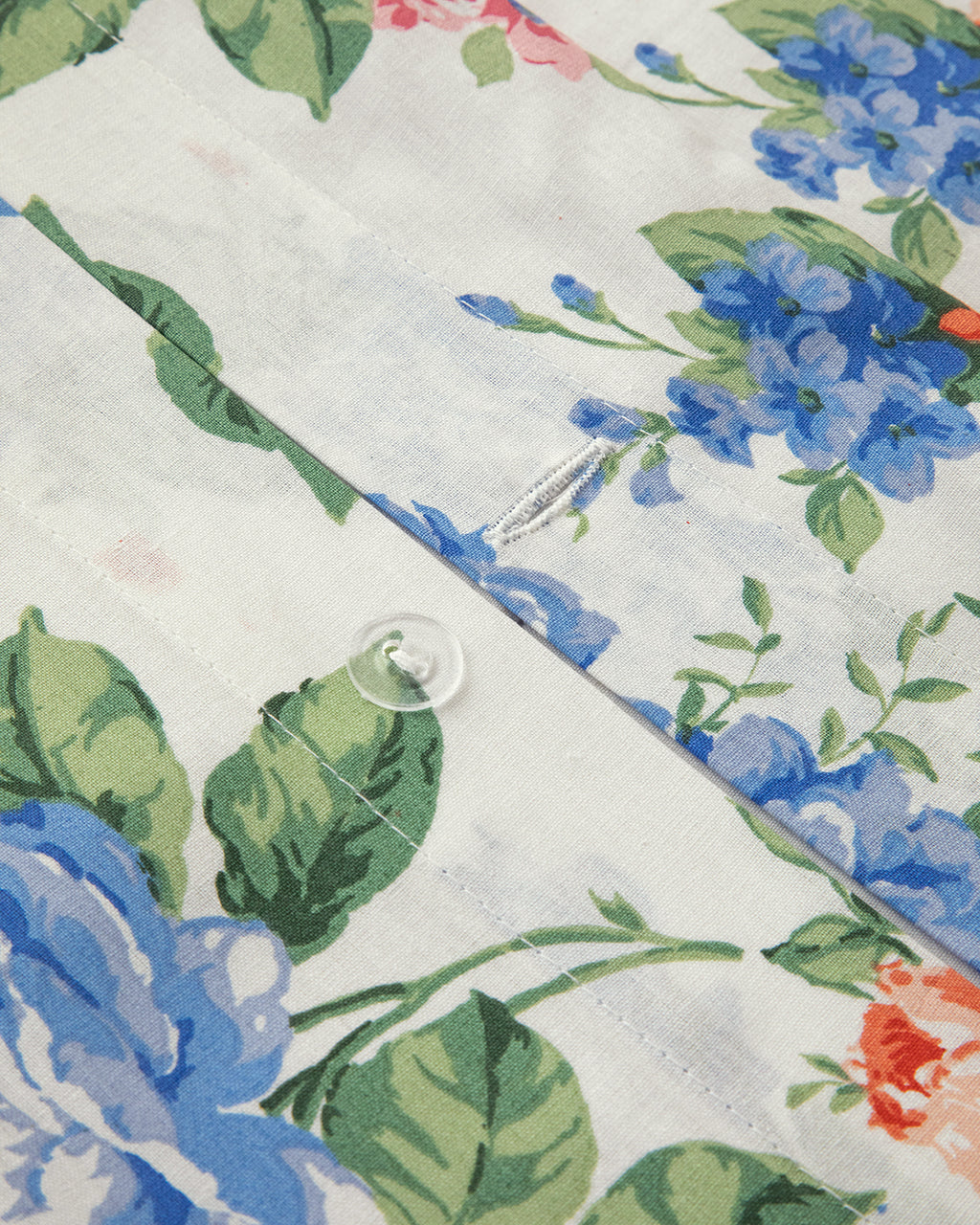 Rose Romance Cotton Duvet Cover Set Blue (view 15)