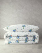 Cotton Duvet Cover Set Blue (view 5)