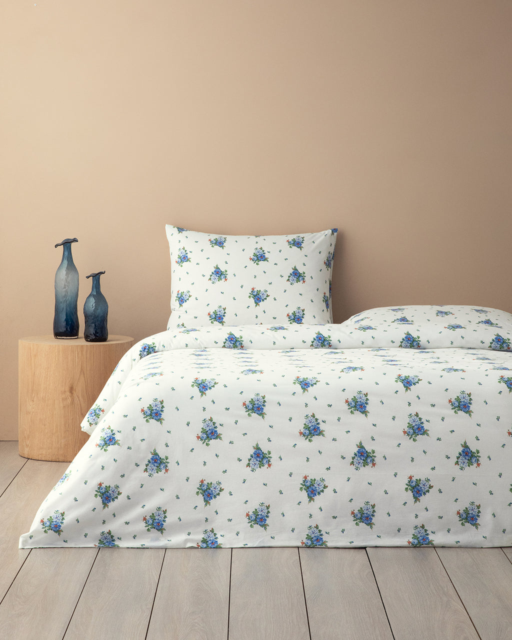 Cotton Duvet Cover Set Blue (view 6)