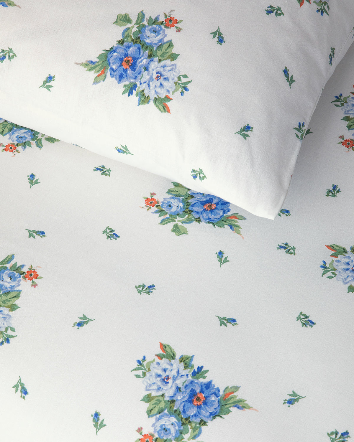 Cotton Duvet Cover Set Blue (view 13)