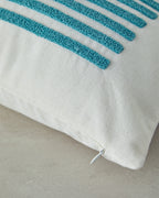 Punch Needle Embroidered Stuffed Cushion 45x45 cm Natural