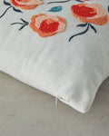 Punch Needle Embroidered Stuffed Cushion 45x45 cm Natural