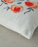 Punch Needle Embroidered Stuffed Cushion 45x45 cm Natural