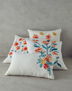 Punch Needle Embroidered Stuffed Cushion 45x45 cm Natural (view 2)
