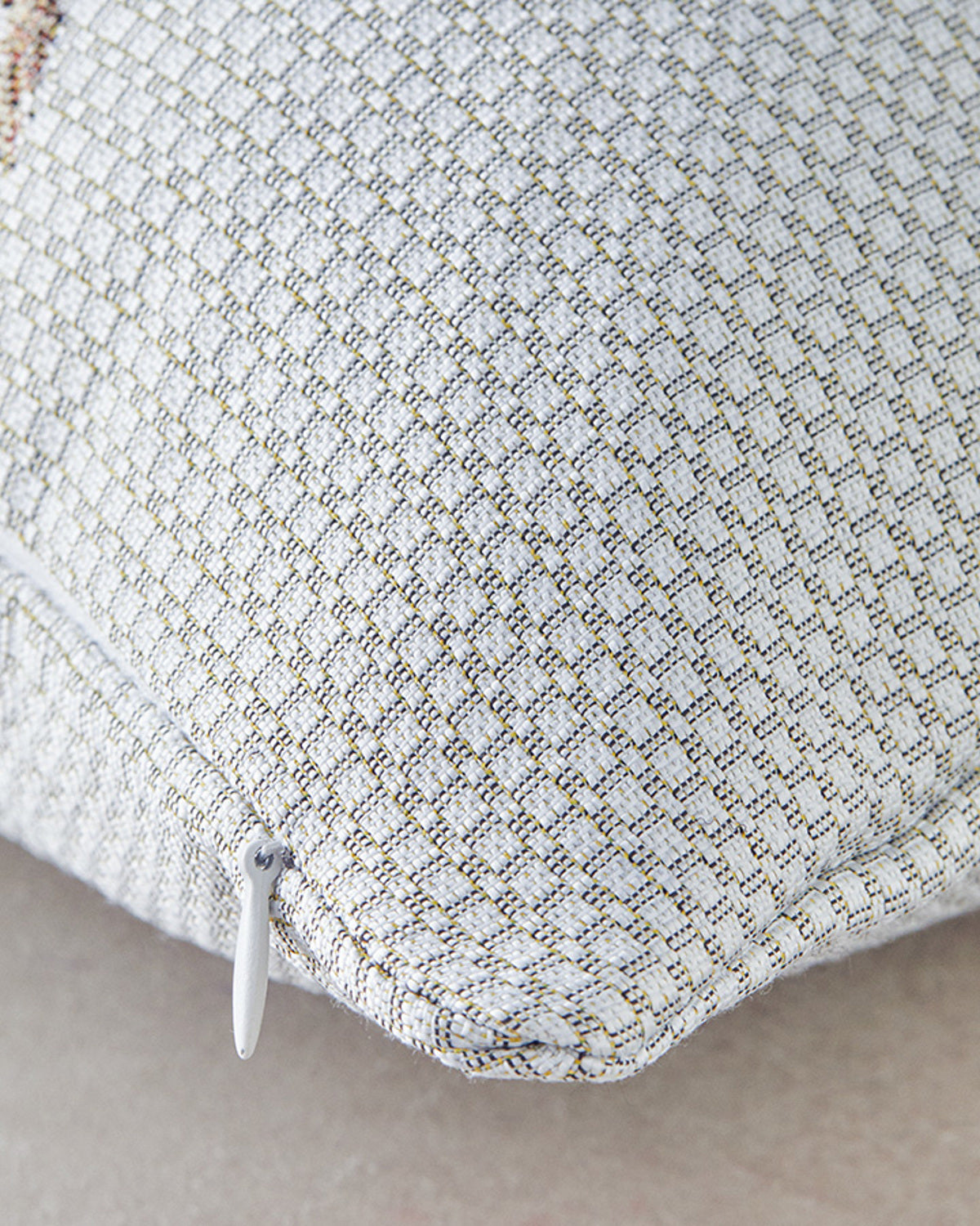 Stuffed Cushion 45x45 cm Ecru - Gray (view 2)