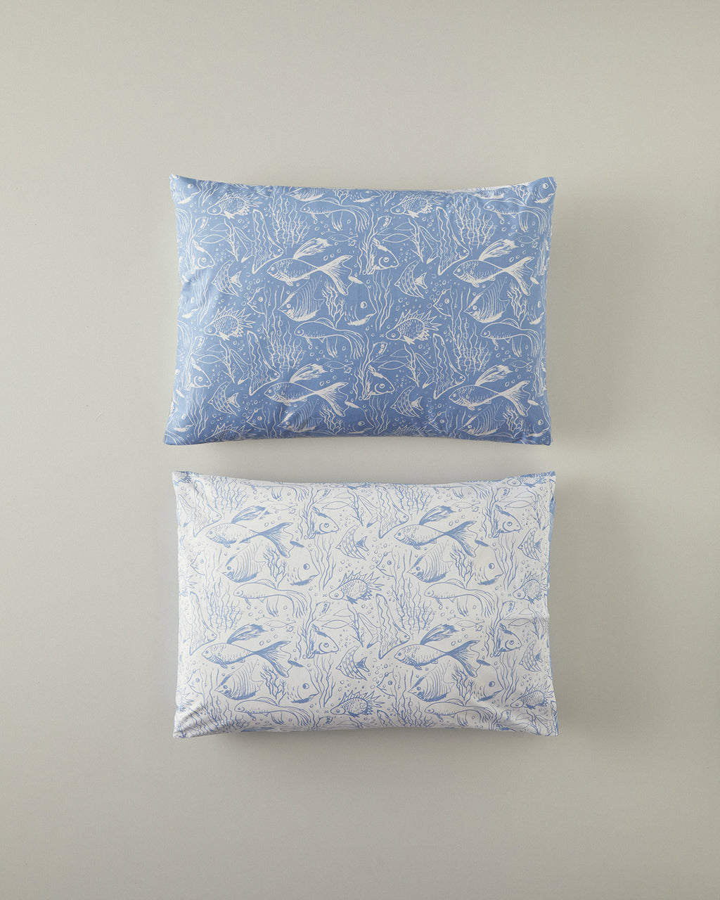 Cotton 2 pcs Pillow Case 50x70 cm Dark Blue (view 2)