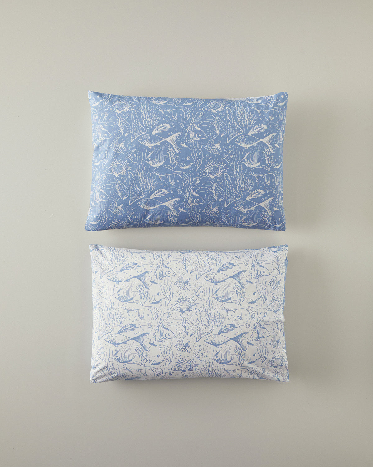 Cotton 2 pcs Pillow Case 50x70 cm Dark Blue (view 2)