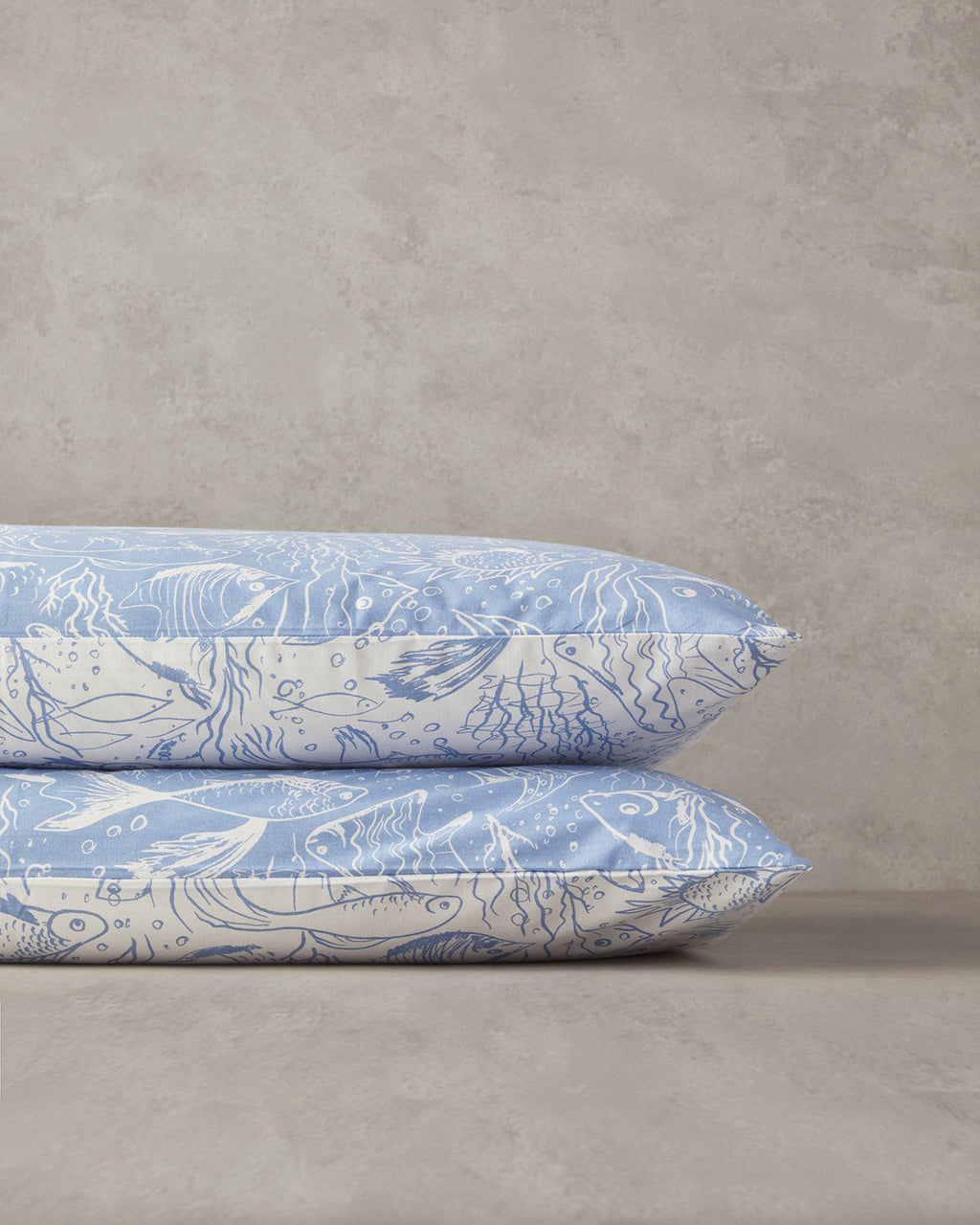 Cotton 2 pcs Pillow Case 50x70 cm Dark Blue (view 3)