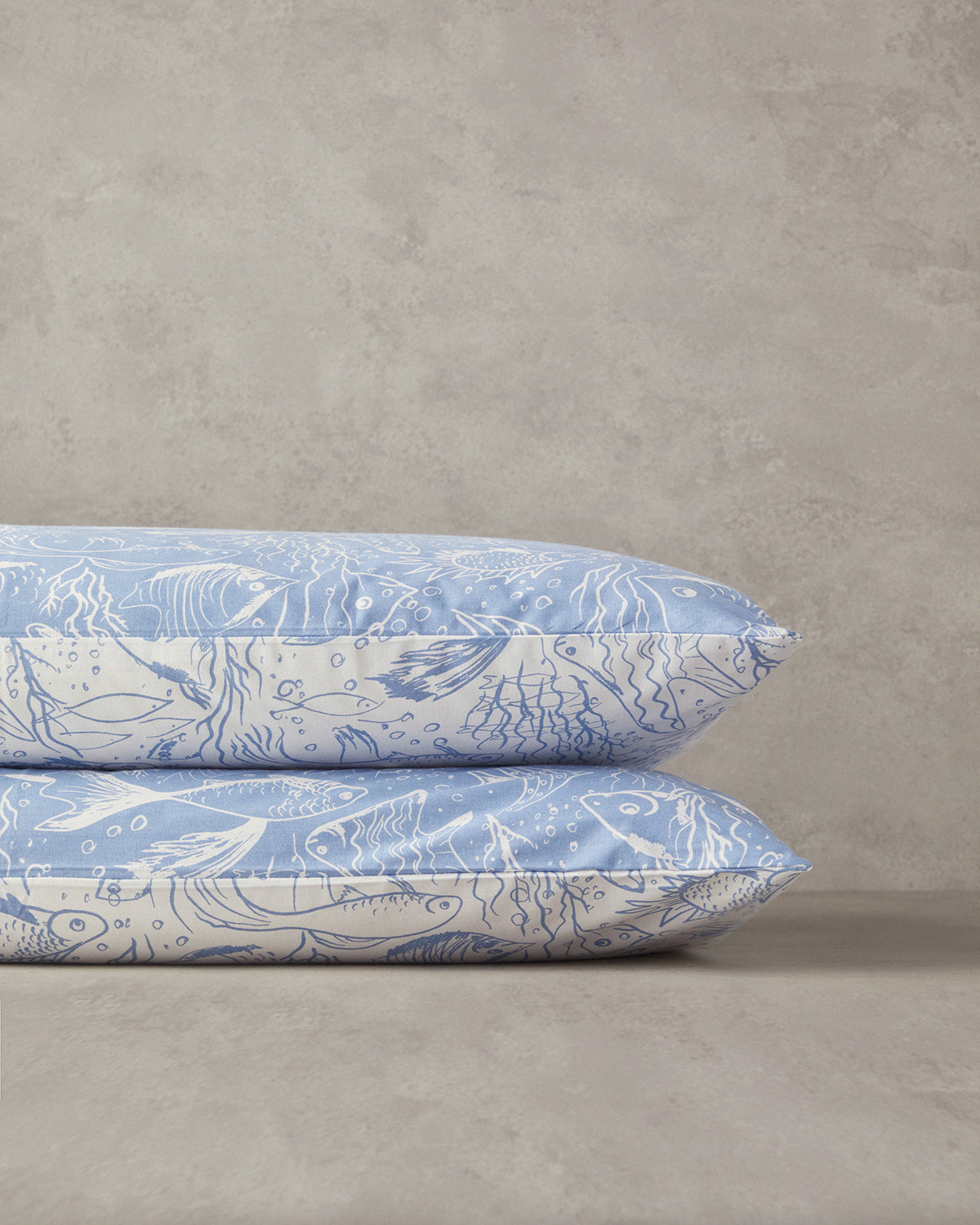 Cotton 2 pcs Pillow Case 50x70 cm Dark Blue (view 3)