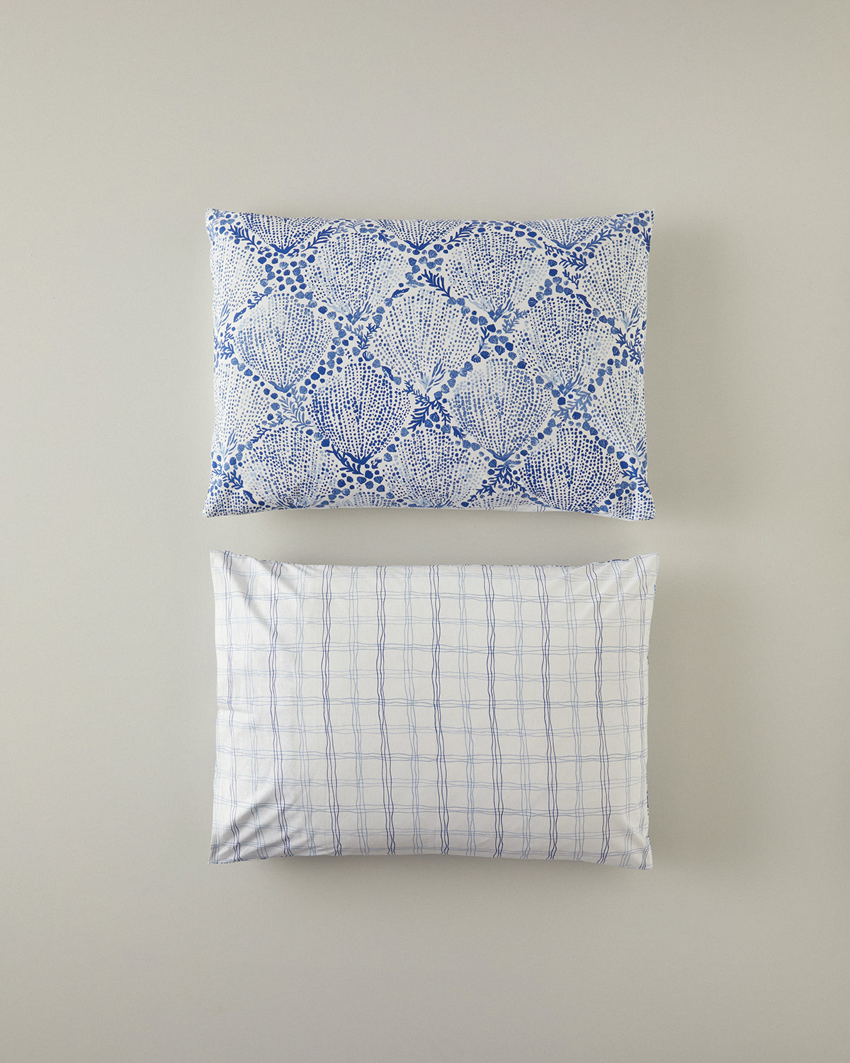 Cotton 2 pcs Pillow Case 50x70 cm Blue (view 2)