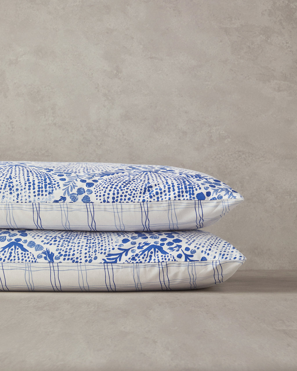 Cotton 2 pcs Pillow Case 50x70 cm Blue (view 3)