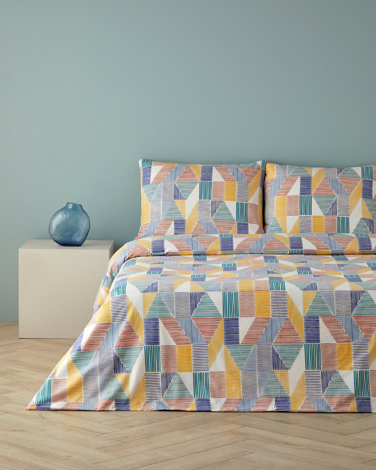 Sea Marine Cotton Duvet Cover Set Red - Yellow - Single 160x220 cm