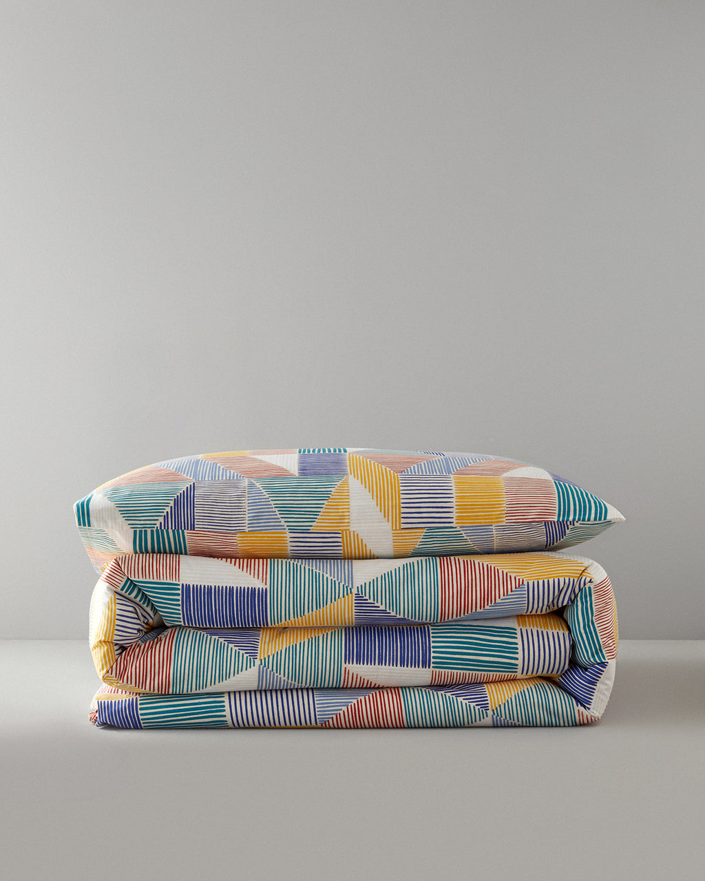 Sea Marine Cotton Duvet Cover Set Red - Yellow (view 6)