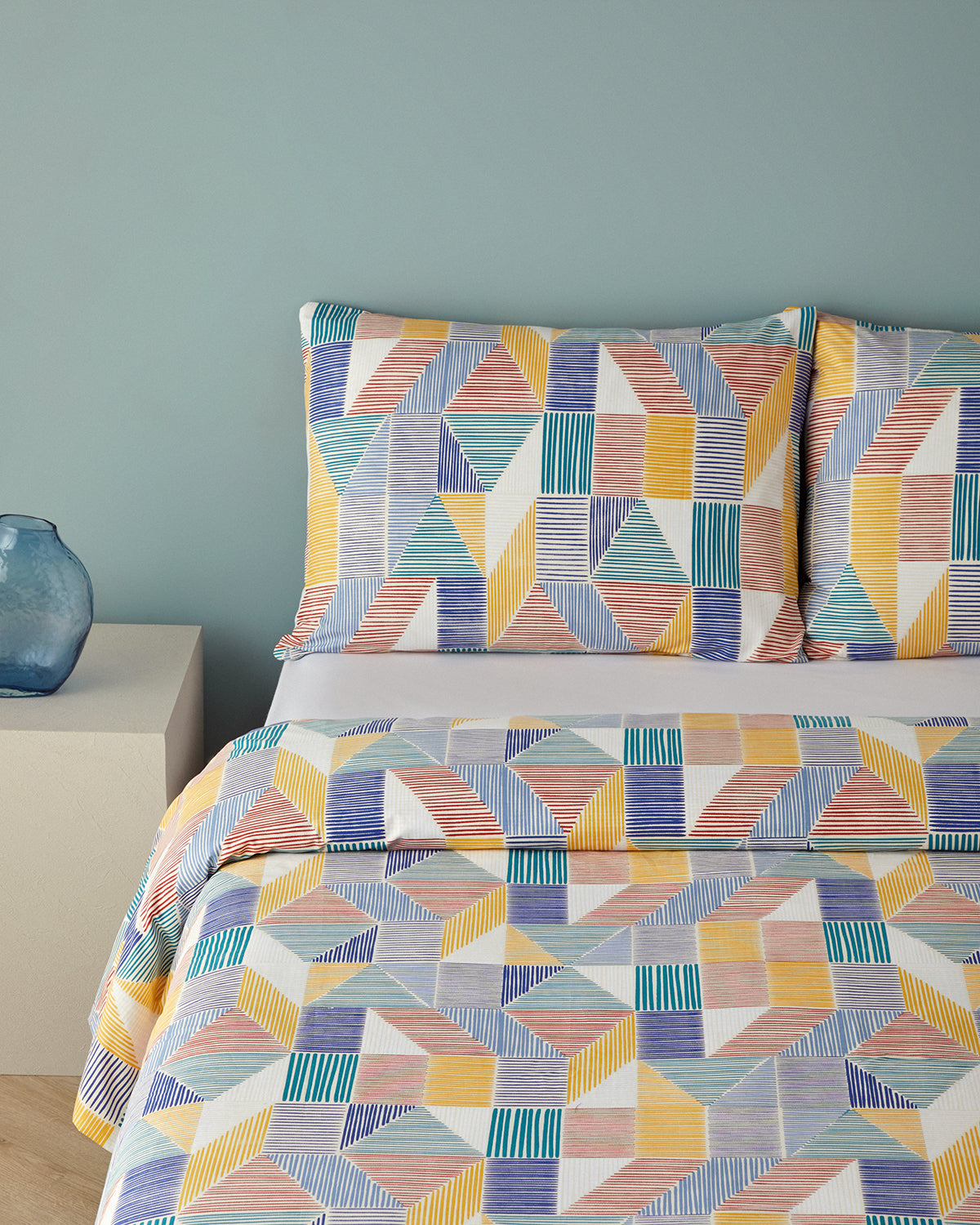 Sea Marine Cotton Duvet Cover Set Red - Yellow (view 8)