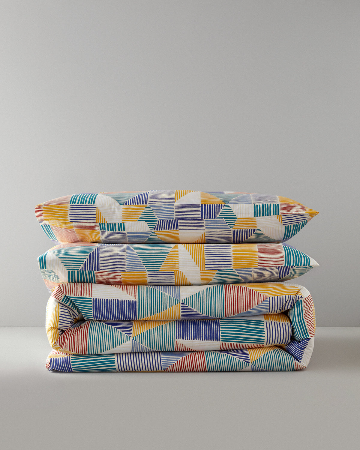 Sea Marine Cotton Duvet Cover Set Red - Yellow (view 12)