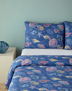 Sea Dreams Cotton Double Size Duvet Cover Set 200x220 cm Dark Blue (view 2)