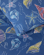 Sea Dreams Cotton Double Size Duvet Cover Set 200x220 cm Dark Blue (view 4)