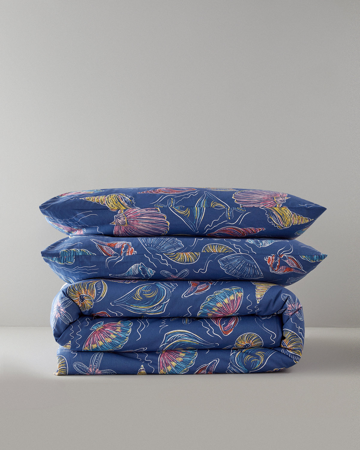 Sea Dreams Cotton Double Size Duvet Cover Set 200x220 cm Dark Blue (view 6)