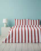 Marine Stripe Cotton Duvet Cover Set (view 12)