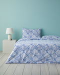 Cotton Duvet Cover Set Blue - Single 160x220 cm