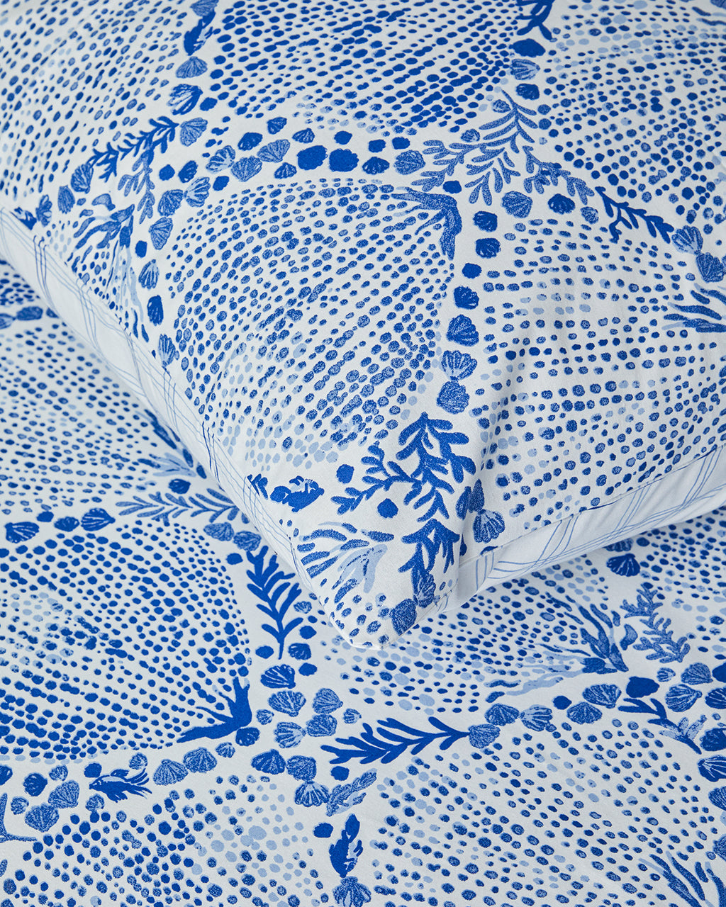 Cotton Duvet Cover Set Blue (view 4)