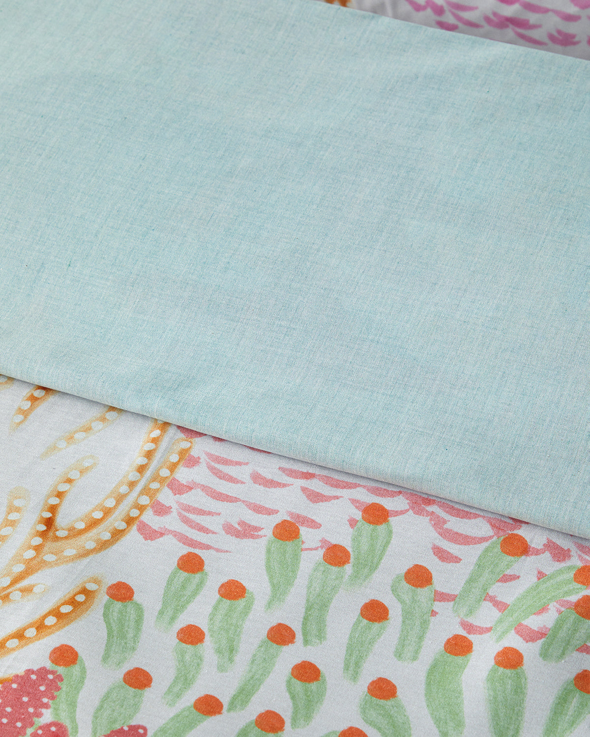 Soft Cotton with Digital Print King Size Duvet Cover Set 240x220 cm Pink (view 3)