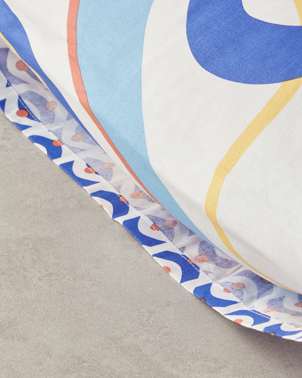 Cotton 2 pcs Pillow Case 50x70 cm Navy Blue - Orange (view 4)