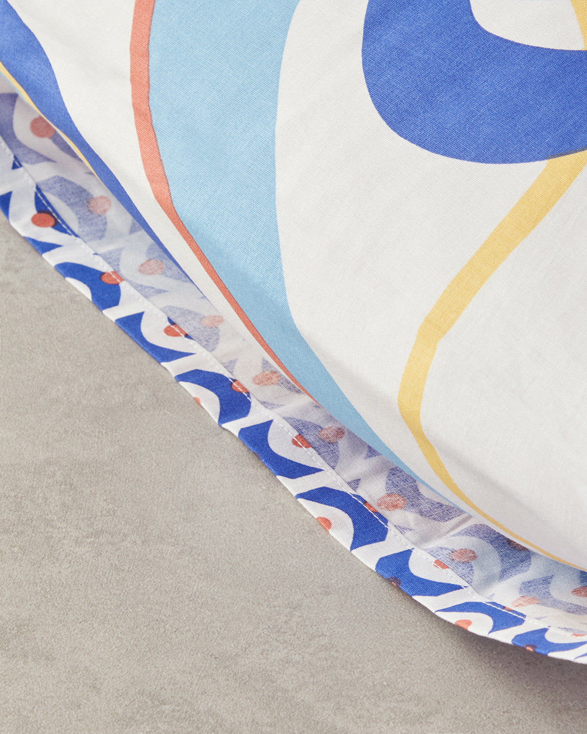 Cotton 2 pcs Pillow Case 50x70 cm Navy Blue - Orange (view 4)