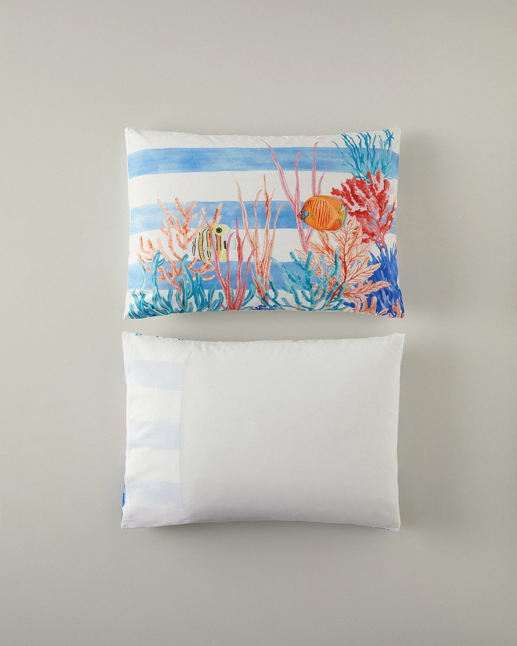 Soft Cotton with Digital Print 2 pcs Pillow Case 50x70 cm Blue (view 2)