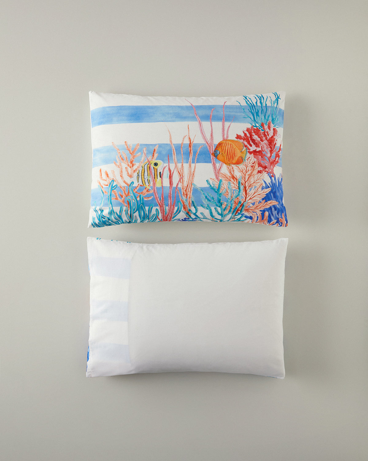 Soft Cotton with Digital Print 2 pcs Pillow Case 50x70 cm Blue (view 2)