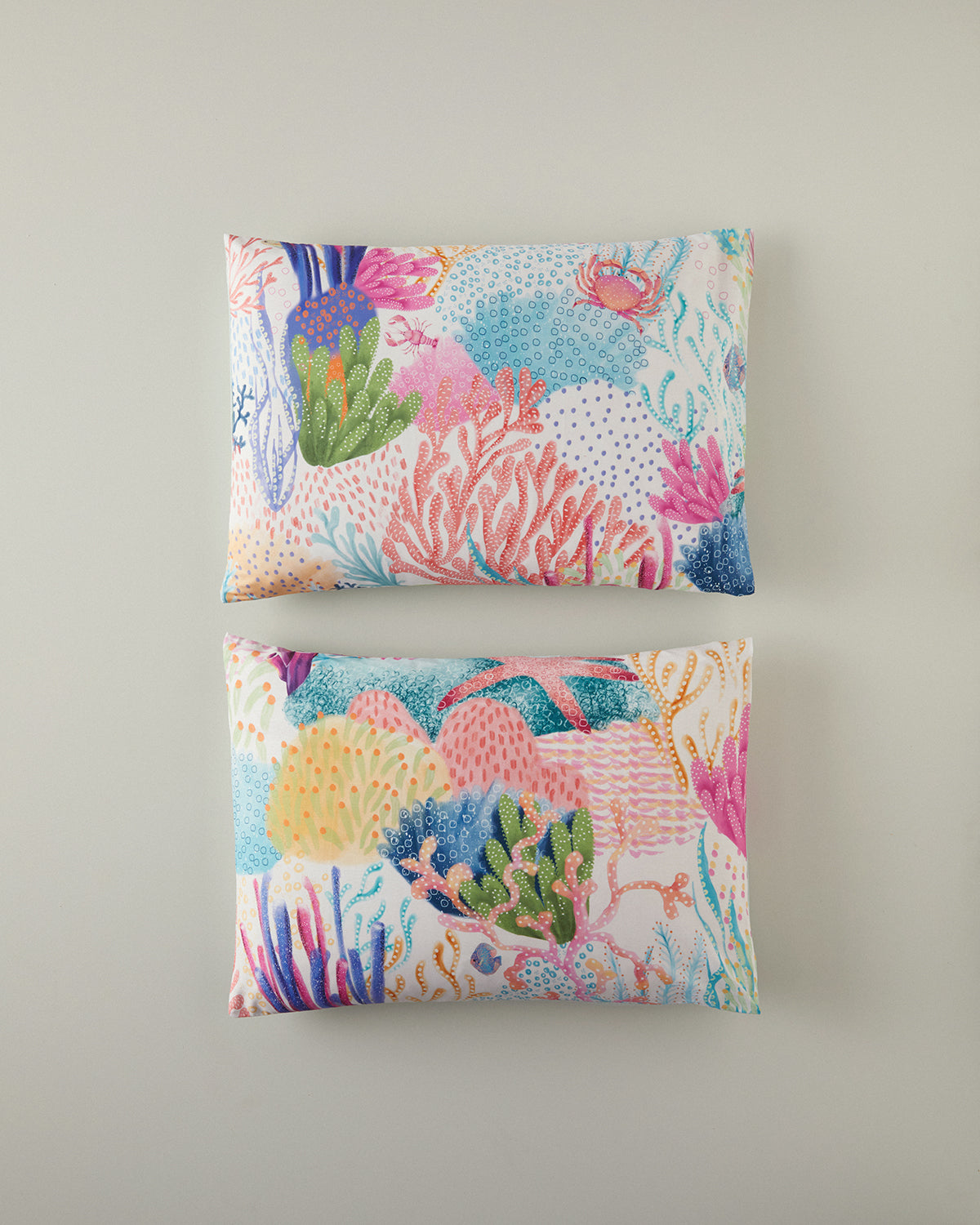 Soft Cotton with Digital Print 2 pcs Pillow Case 50x70 cm Pink