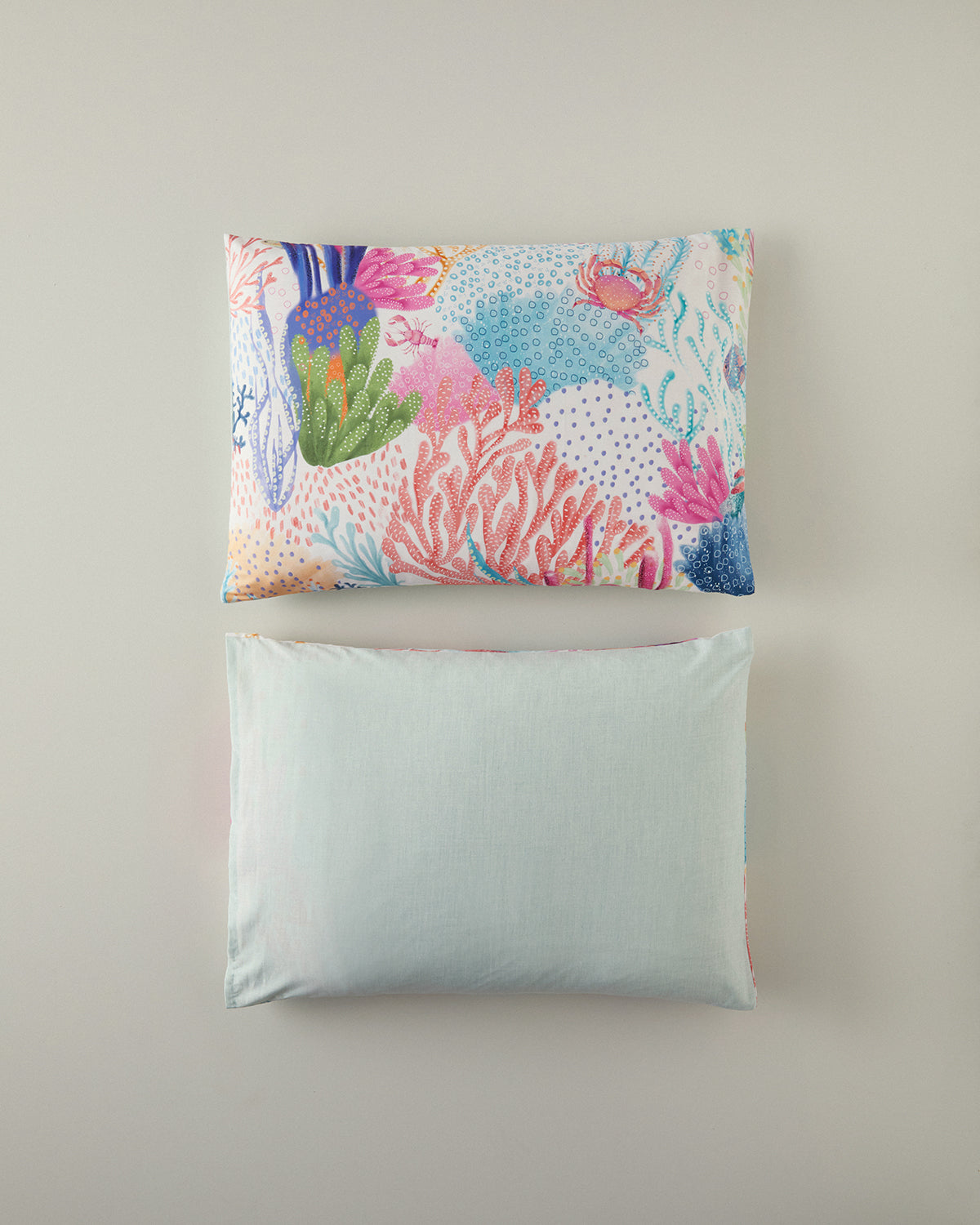 Soft Cotton with Digital Print 2 pcs Pillow Case 50x70 cm Pink (view 2)