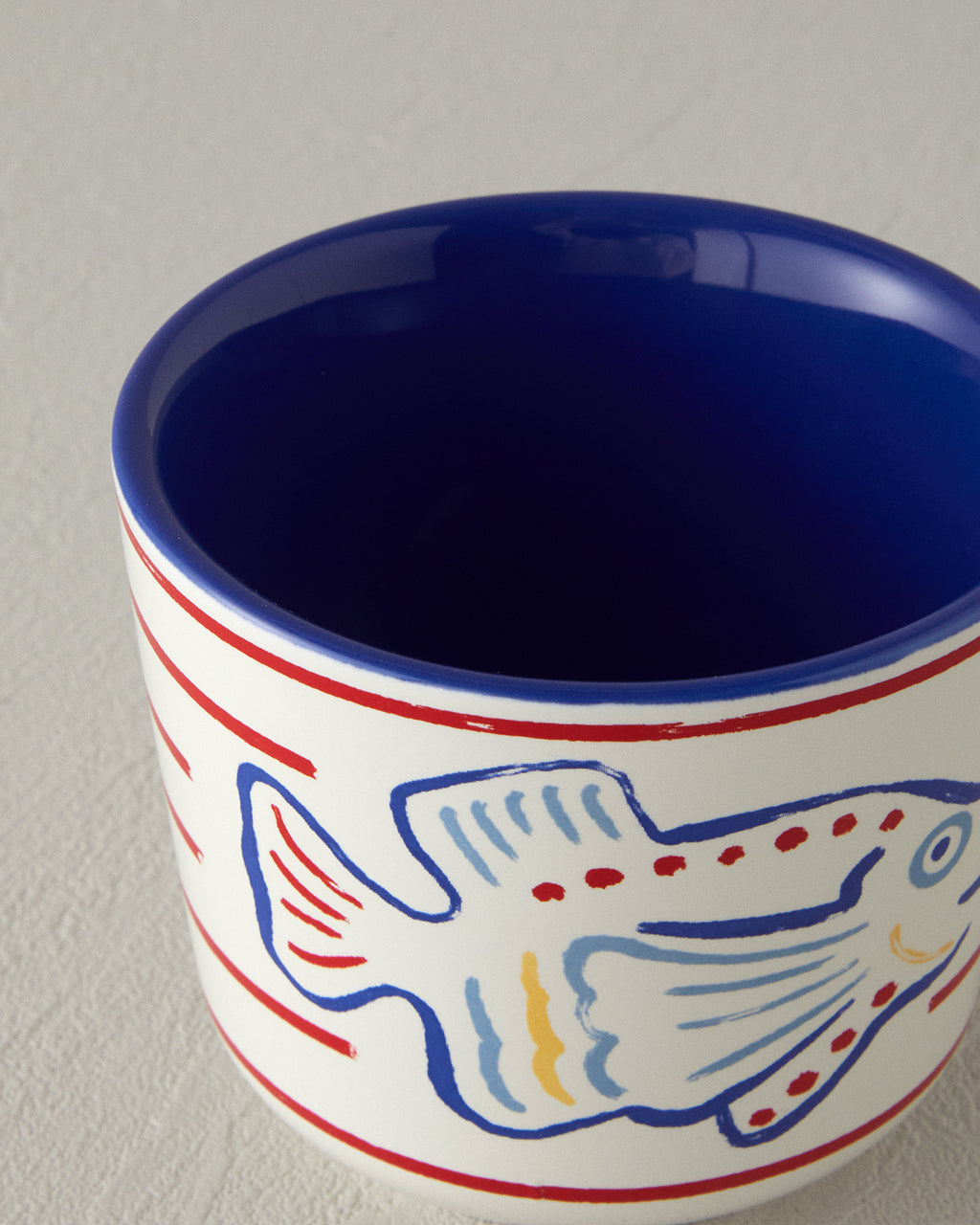 Blue Fish Stoneware 2 pcs Glass 270 ml Blue (view 7)