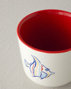 Red Fish Stoneware 2 pcs Glass 270 ml Red (view 4)