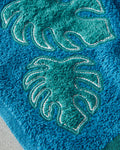 Hued Palm Cotton Applique Face Towel 50x80 cm Blue - Green