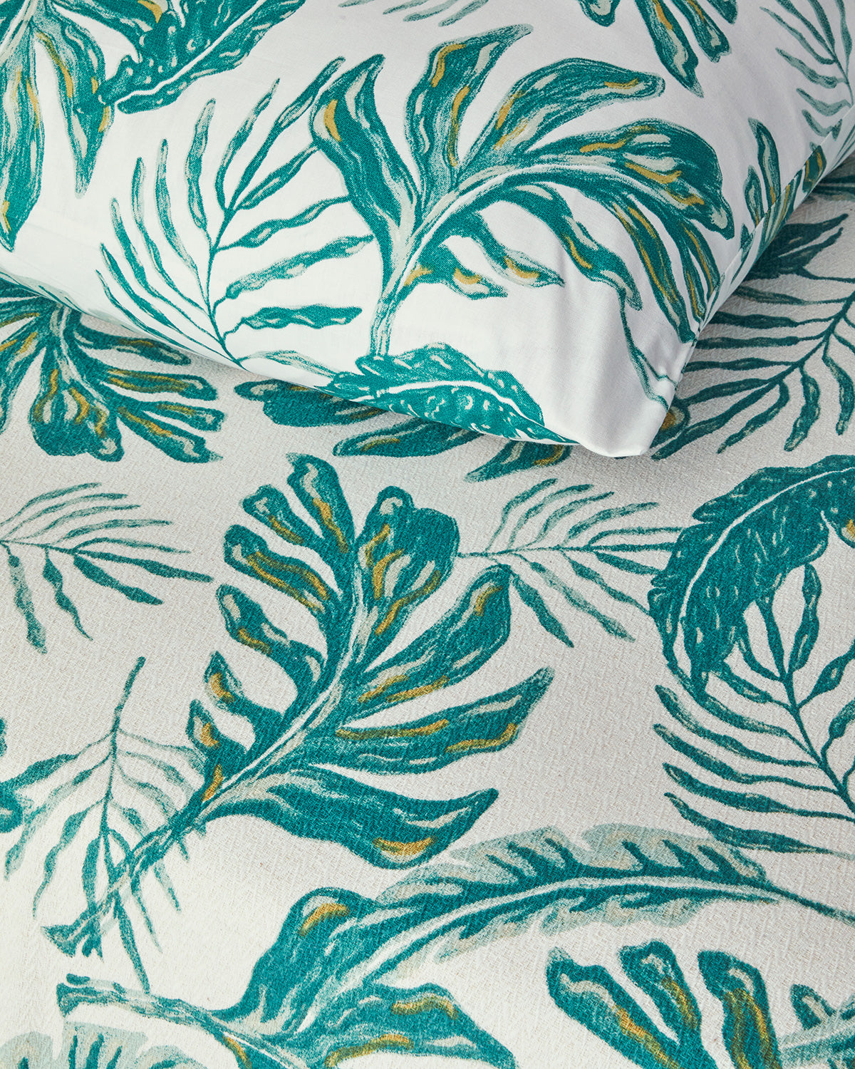 Tropical Breeze Printed Summer Blanket Set Green (view 5)
