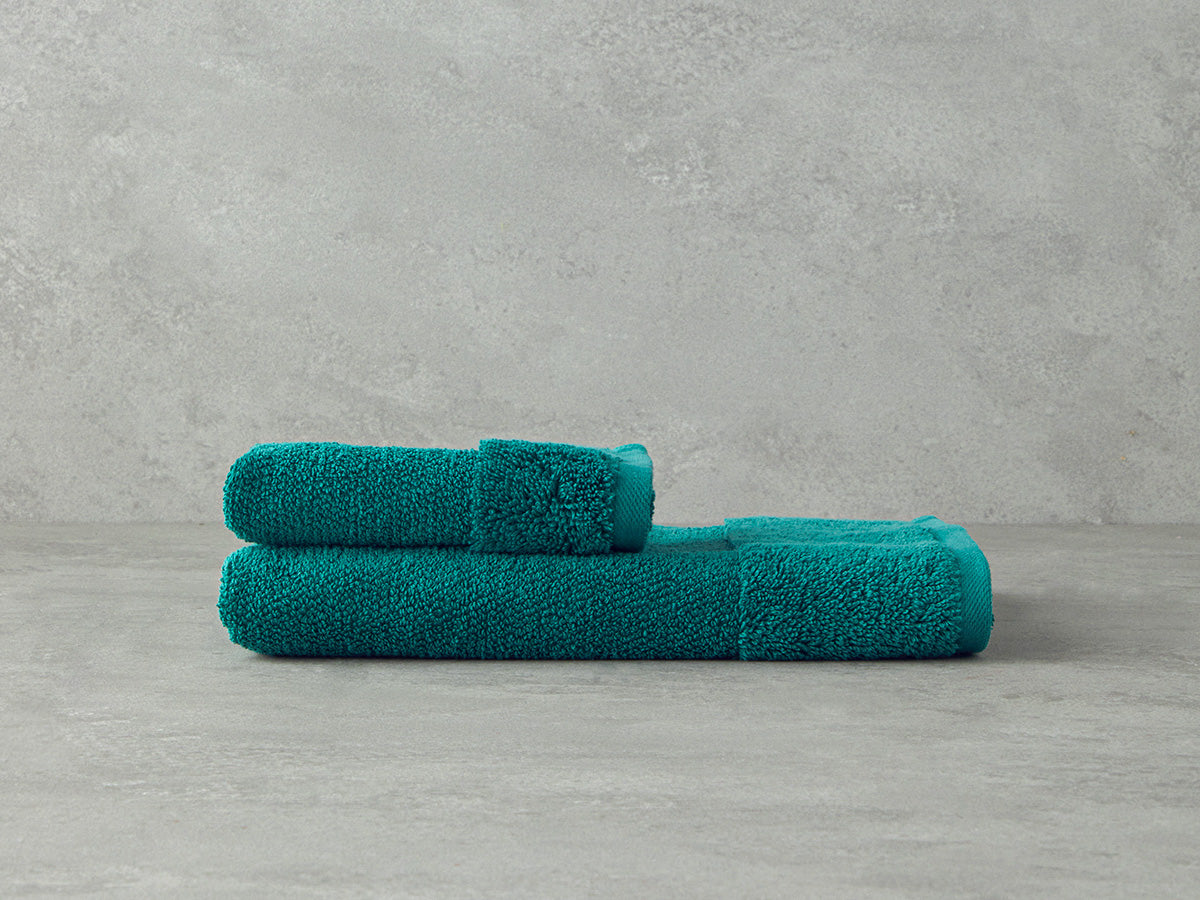 Velvet Touch Cotton Face Towel 50x80 cm - Blue (view 5)