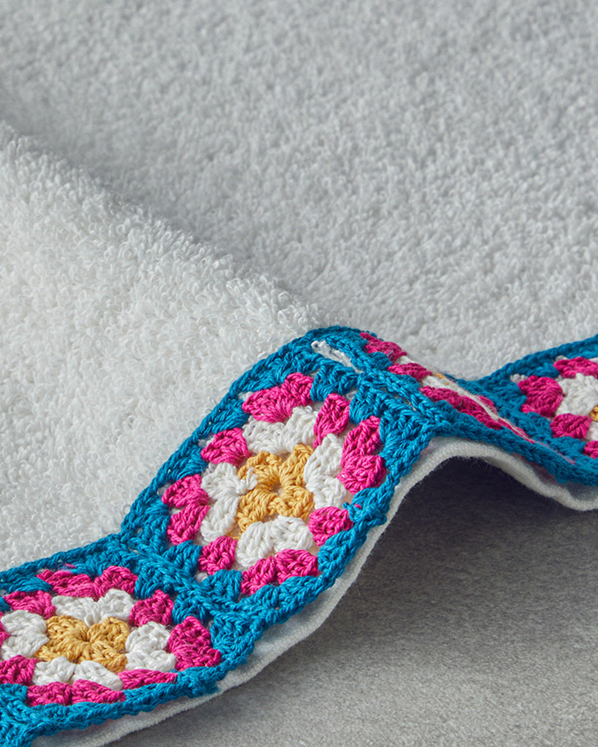 Cotton Crocheted Face Towel 50x80 cm Ecru