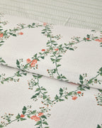 Floral Slice Printed Summer Blanket Set Green (view 8)