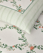 Floral Slice Printed Summer Blanket Set Green (view 9)