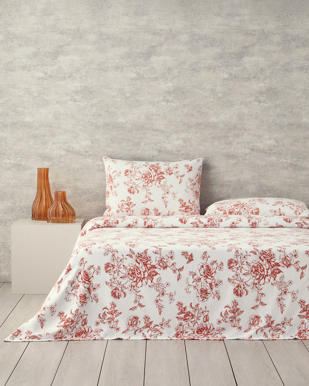 Rosey Violen Printed Summer Blanket Set Orange - Single 150x220 cm