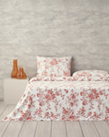 Rosey Violen Printed Summer Blanket Set Orange - Single 150x220 cm