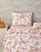 Rosey Violen Printed Summer Blanket Set Orange - Double 200x220 cm (view 2)
