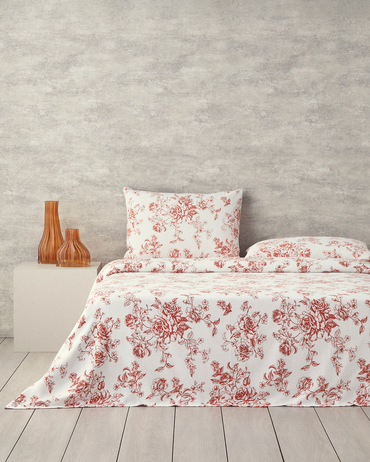 Rosey Violen Printed Summer Blanket Set Orange (view 6)