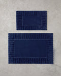 Pearly Cotton Bath Mat Set 60x90 + 40x60 cm Navy Blue